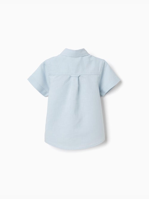 Camisa de manga corta en lino y algodón - Kiabi