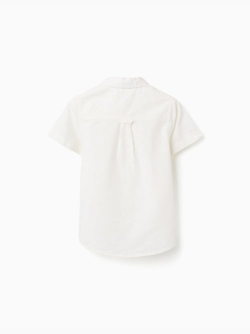 Camisa de manga corta en lino y algodón - Kiabi