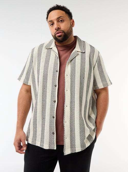 Camisa de manga corta en malla calada - Kiabi