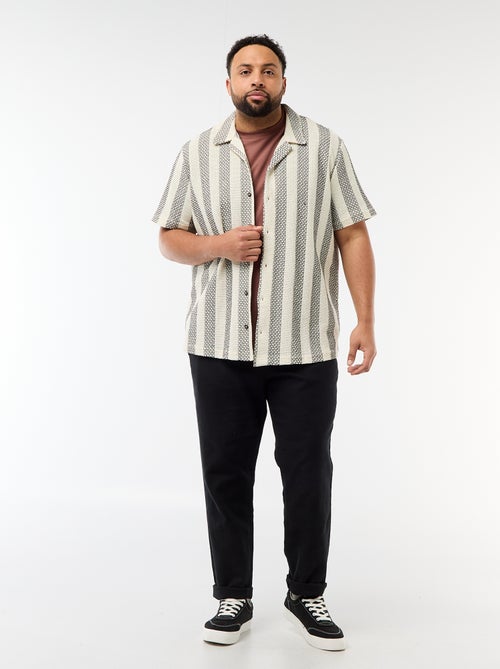 Camisa de manga corta en malla calada - Kiabi