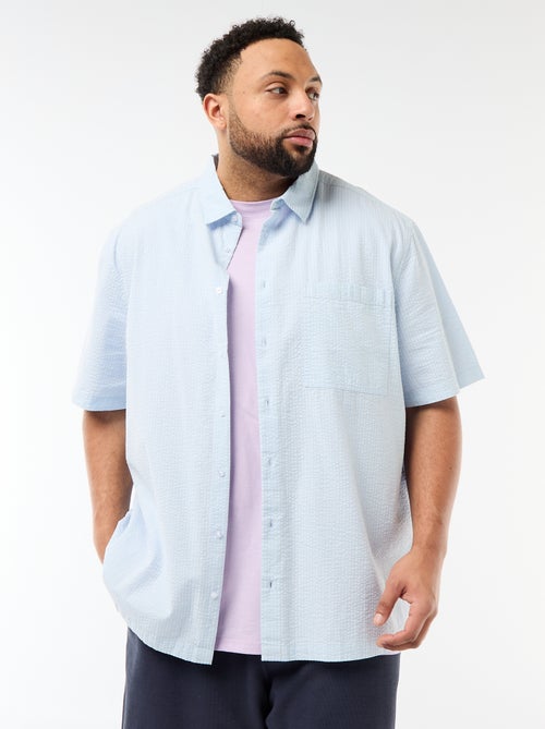 Camisa de manga corta en material crepé - Kiabi