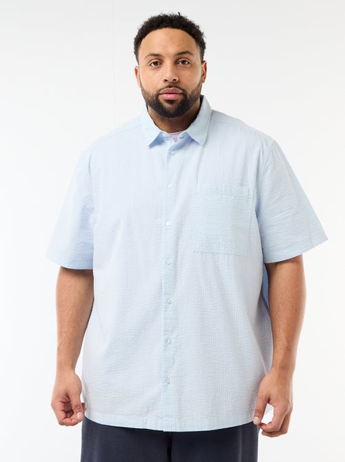 Camisa de manga corta en material crepé - Kiabi