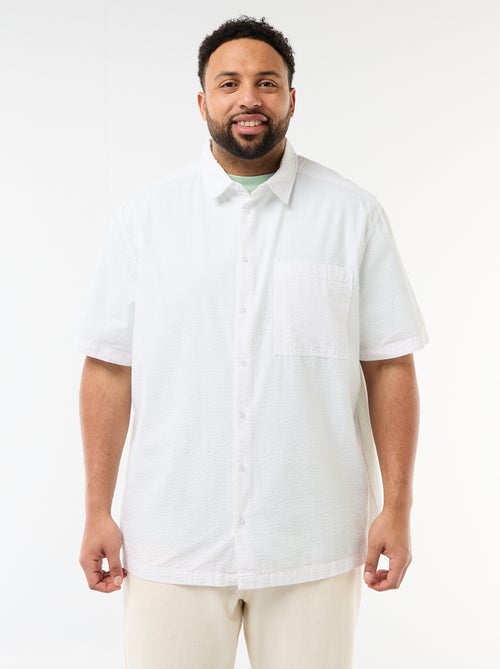 Camisa de manga corta en material crepé - Kiabi