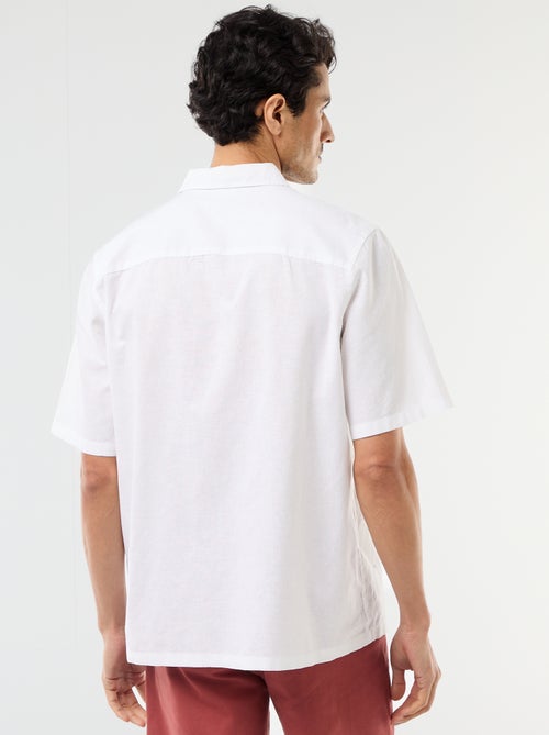 Camisa de manga corta en mezcla de lino - Kiabi