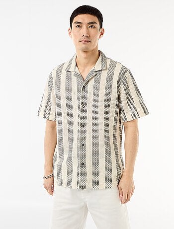 Camisa de manga corta en punto de croché