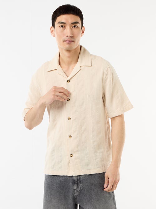 Camisa de manga corta en punto fantasía - Kiabi