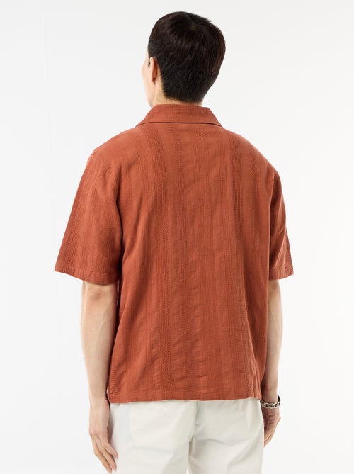 Camisa de manga corta en punto fantasía - Kiabi