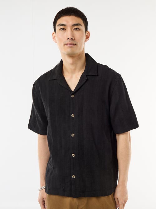 Camisa de manga corta en punto fantasía - Kiabi