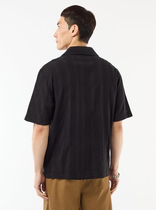 Camisa de manga corta en punto fantasía - Kiabi
