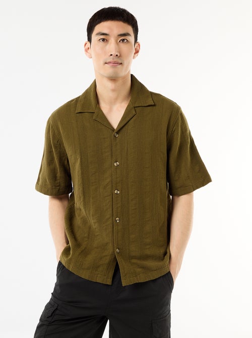 Camisa de manga corta en punto fantasía - Kiabi