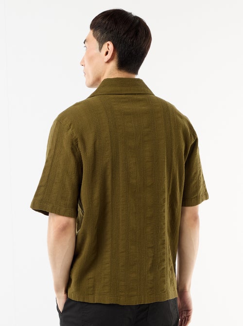 Camisa de manga corta en punto fantasía - Kiabi