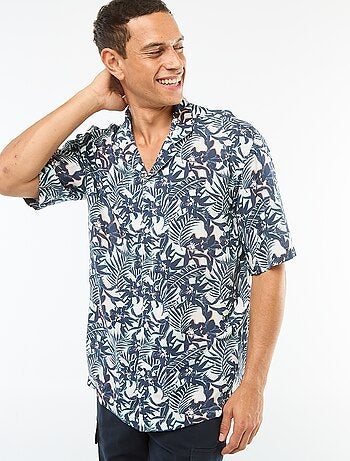 Camisa de manga corta estampada