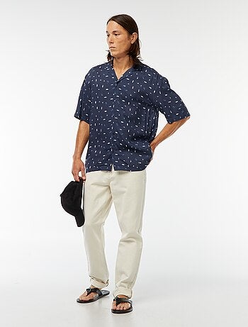 Camisa de manga corta estampada