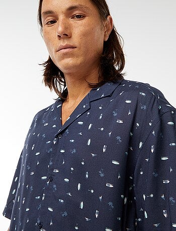 Camisa de manga corta estampada