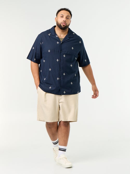 Camisa de manga corta estampada - Kiabi Camisa de manga corta estampada - Kiabi