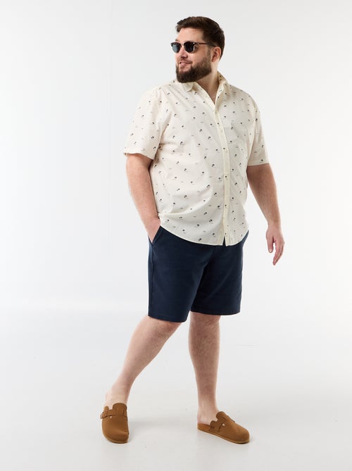 Camisa de manga corta estampada - Kiabi