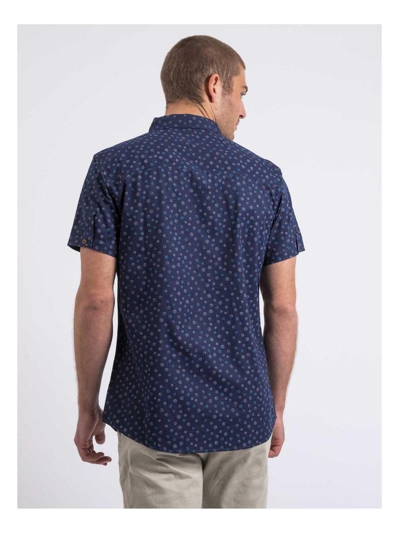 Camisa de manga corta estampada DAXARO Azul marino - Kiabi
