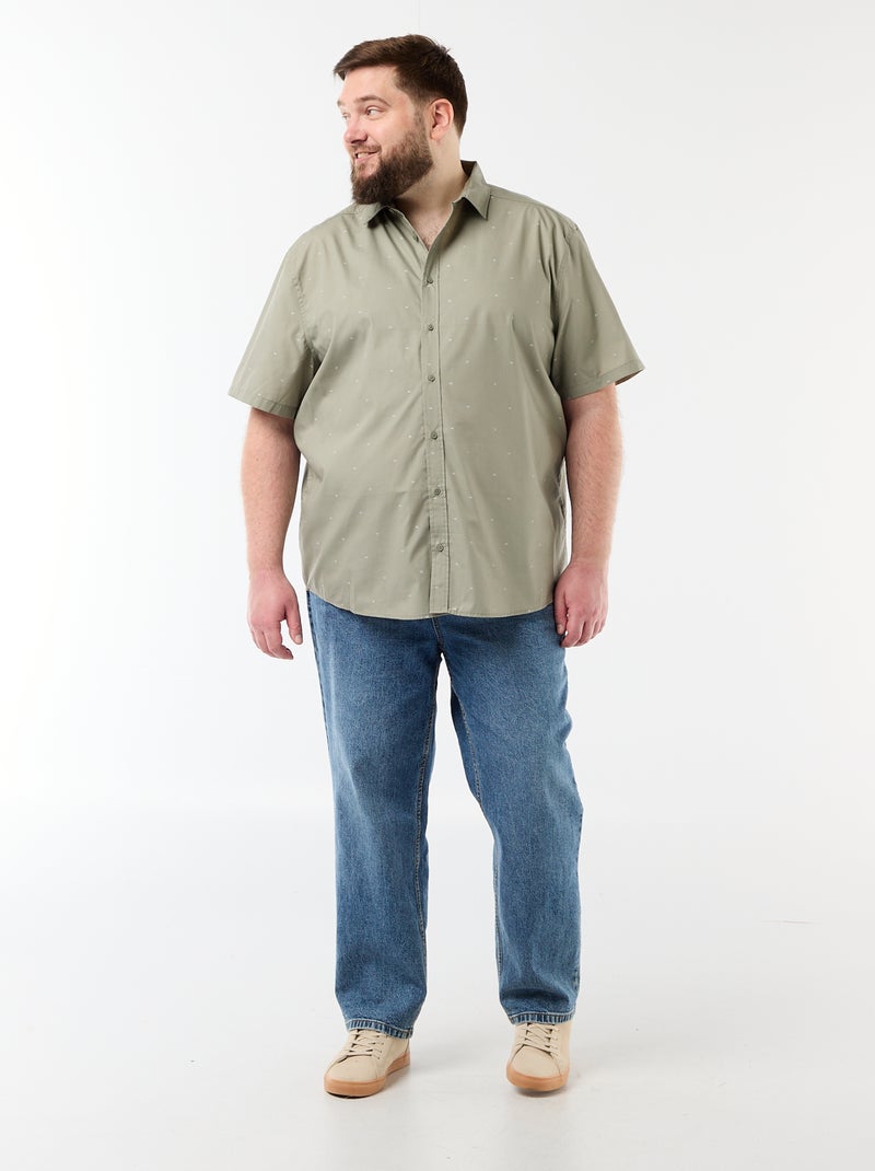 Camisa de manga corta estampada Verde - Kiabi