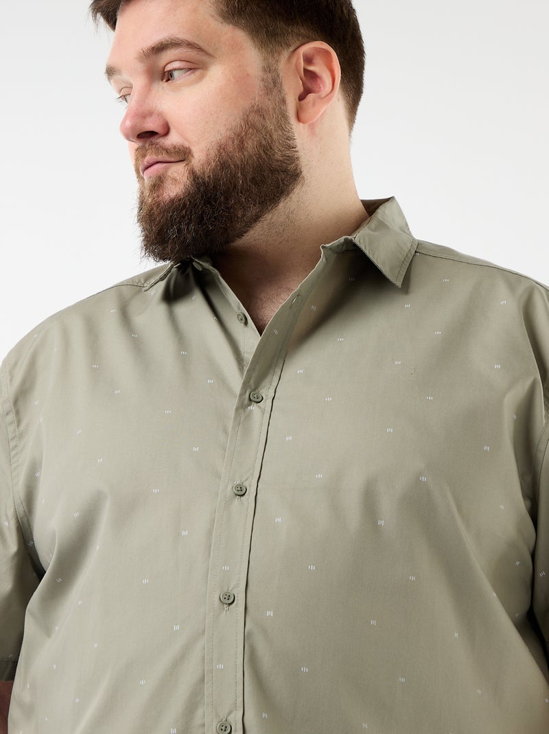 Camisa de manga corta estampada Verde - Kiabi