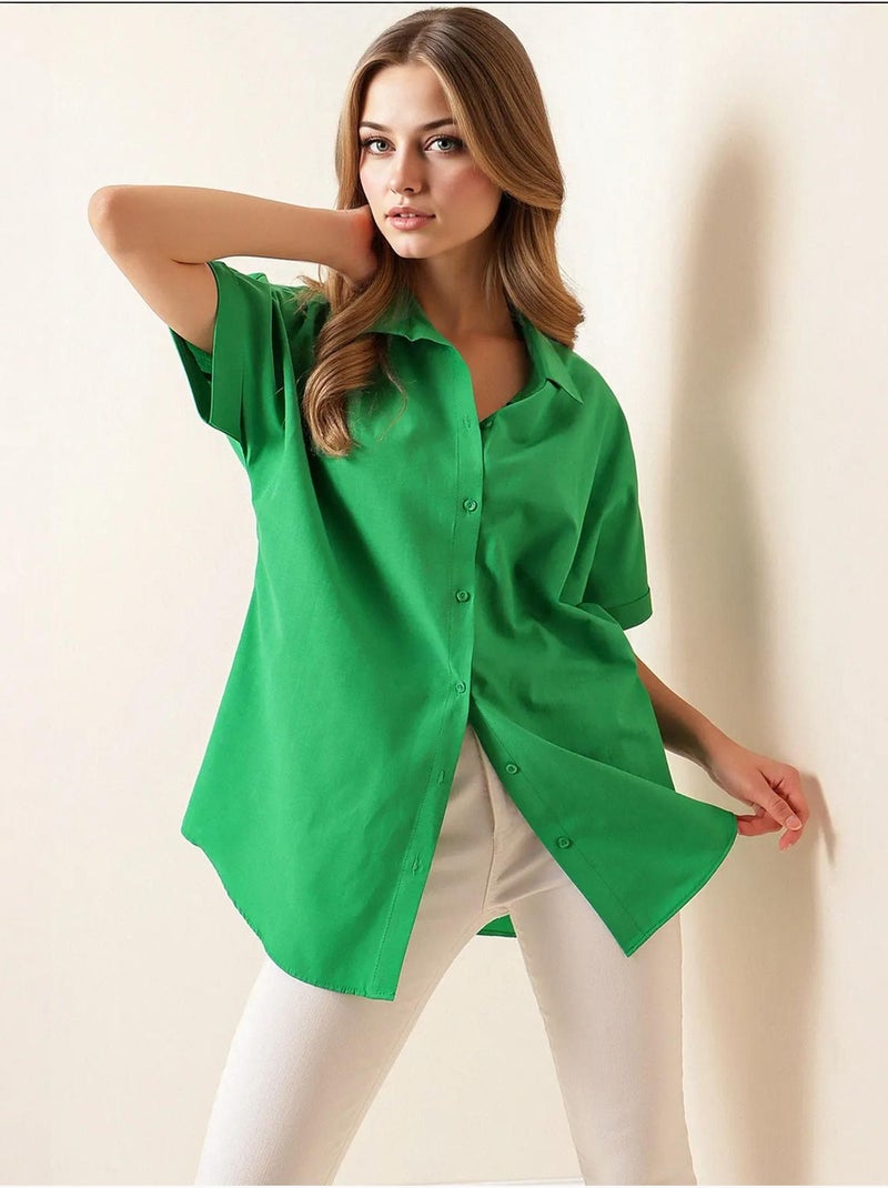 Camisa de manga corta extragrande bdart Verde - Kiabi