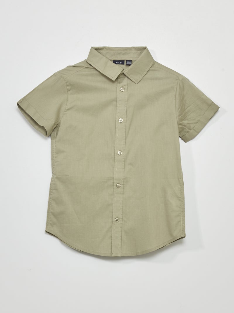 Camisa de manga corta gris - Kiabi