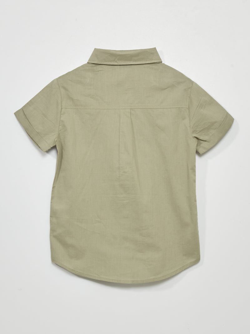 Camisa de manga corta gris - Kiabi