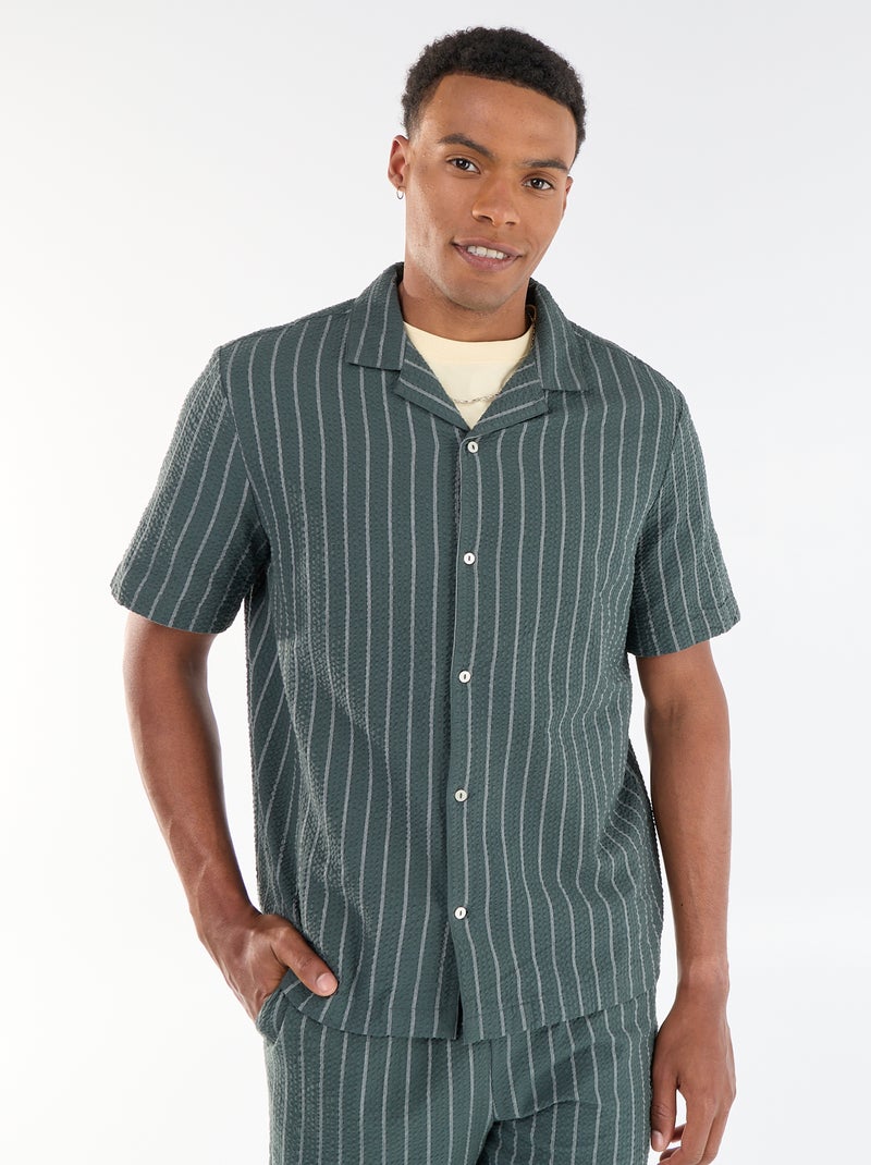 Camisa de manga corta Kaki - Kiabi