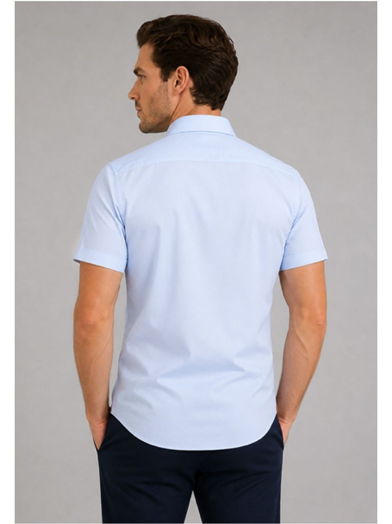 Camisa de manga corta Kebello Azul cielo - Kiabi