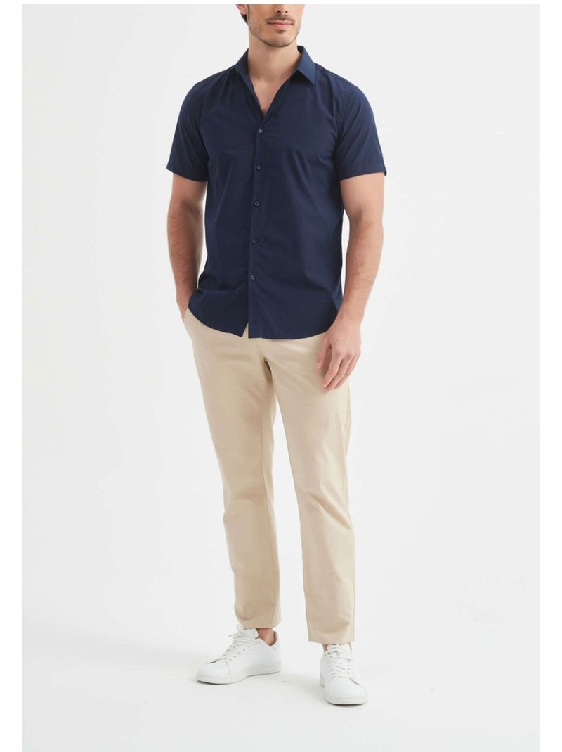 Camisa de manga corta Kebello Azul marino - Kiabi