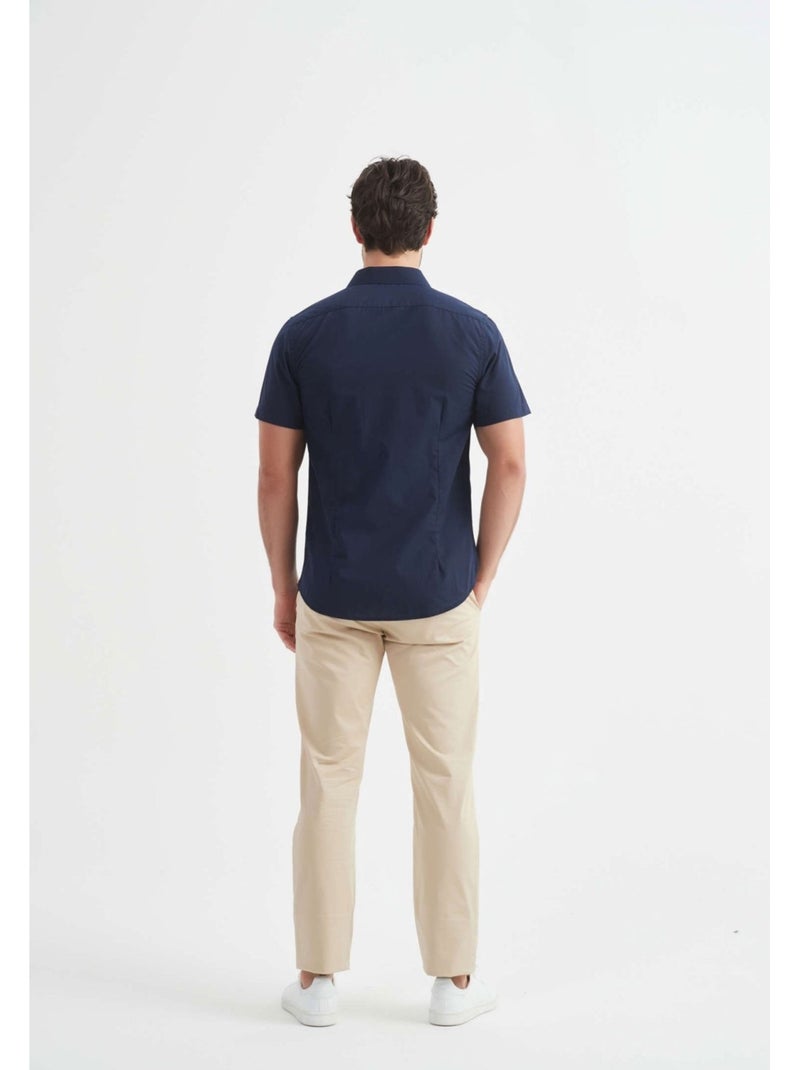 Camisa de manga corta Kebello Azul marino - Kiabi