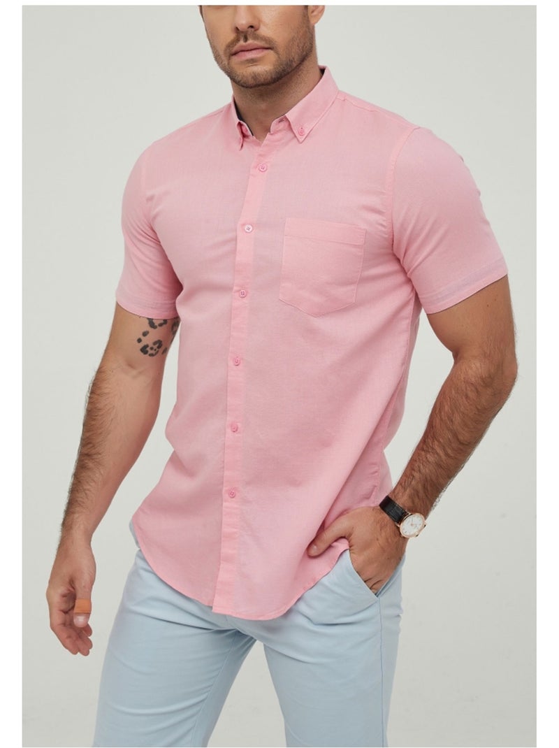Camisa de manga corta Kebello Rosa - Kiabi
