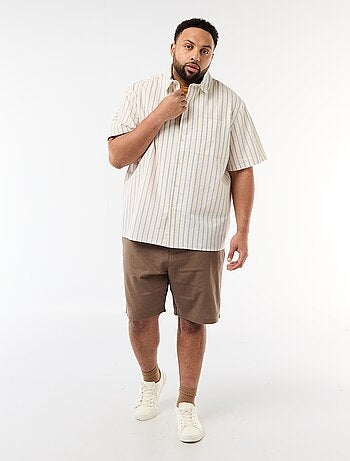 Camisa de manga corta ligera a rayas