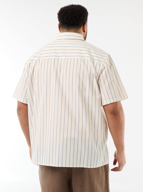 Camisa de manga corta ligera a rayas - Kiabi