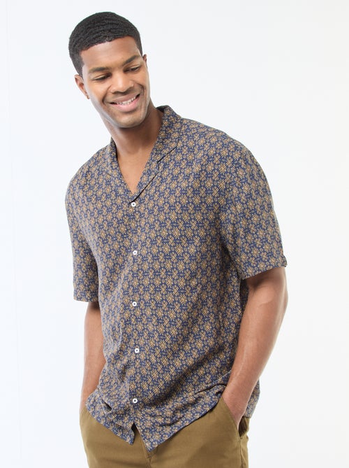 Camisa de manga corta ligera con estampado - Kiabi