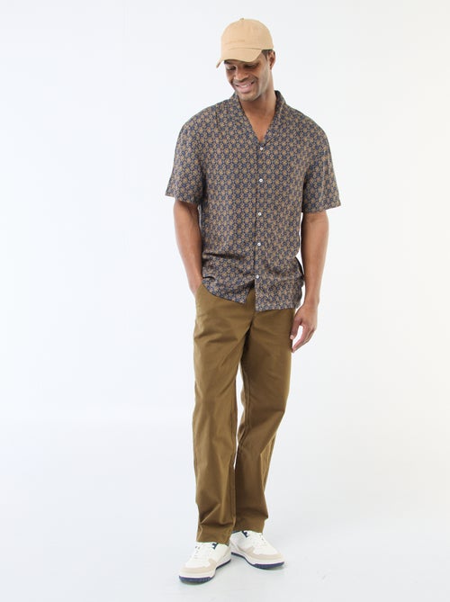 Camisa de manga corta ligera con estampado - Kiabi