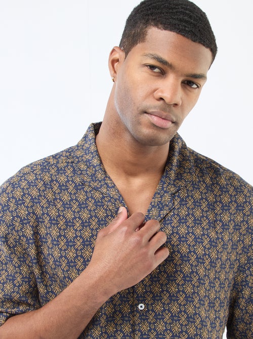 Camisa de manga corta ligera con estampado - Kiabi