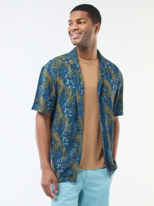 Camisa de manga corta ligera con estampado - Kiabi