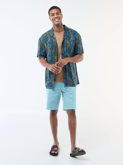 Camisa de manga corta ligera con estampado - Kiabi