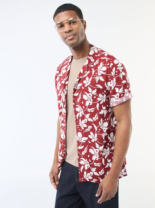 Camisa de manga corta ligera con estampado - Kiabi