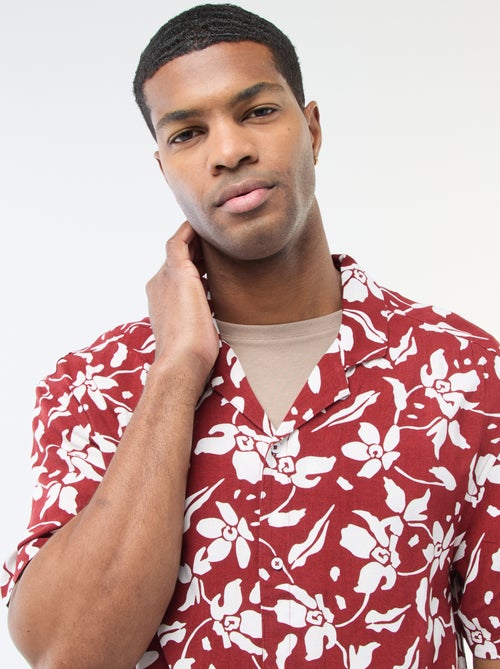 Camisa de manga corta ligera con estampado - Kiabi