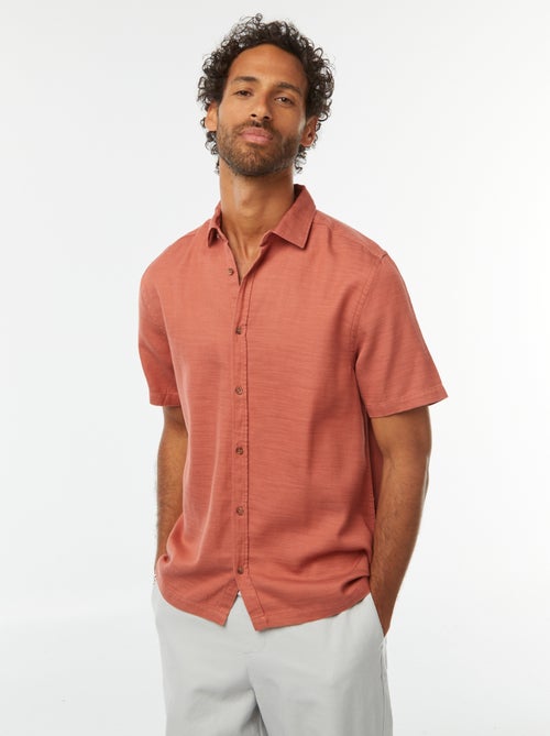 Camisa de manga corta lisa - Kiabi