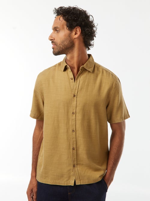 Camisa de manga corta lisa - Kiabi