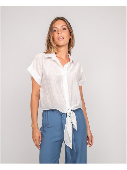 Camisa de manga corta lurex ONYX - Kiabi Camisa de manga corta lurex ONYX - Kiabi