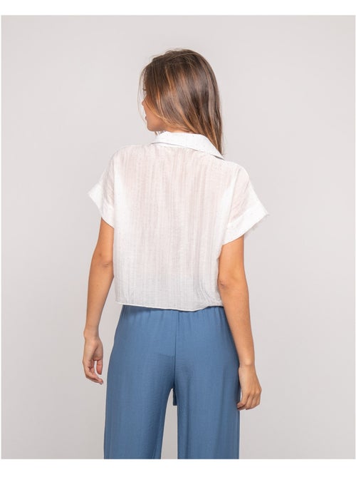 Camisa de manga corta lurex ONYX - Kiabi Camisa de manga corta lurex ONYX - Kiabi