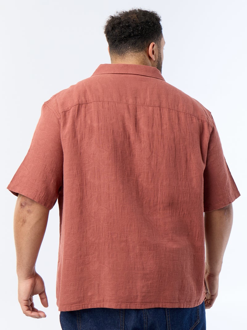 Camisa de manga corta Marron - Kiabi