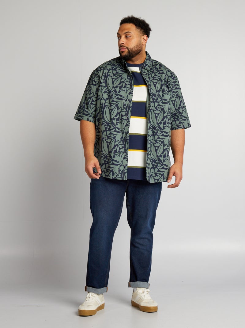 Camisa de manga corta 'palmeras' VERDE - Kiabi