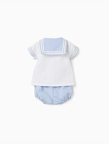 Camisa de manga corta + pantalón corto de algodón