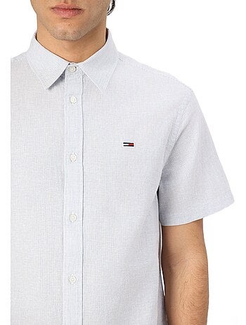 Camisa de rayas para hombre Tommy Hilfiger Linen Blend