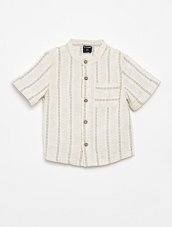 Camisa de manga corta rayada