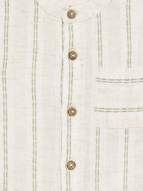 Camisa de manga corta rayada - Kiabi